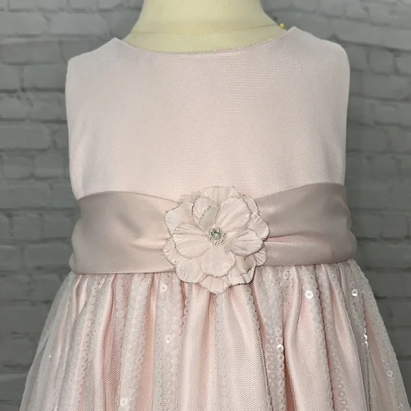 American Princess Holiday Blush Dress Size 4 sparkle - Picture 3 of 8